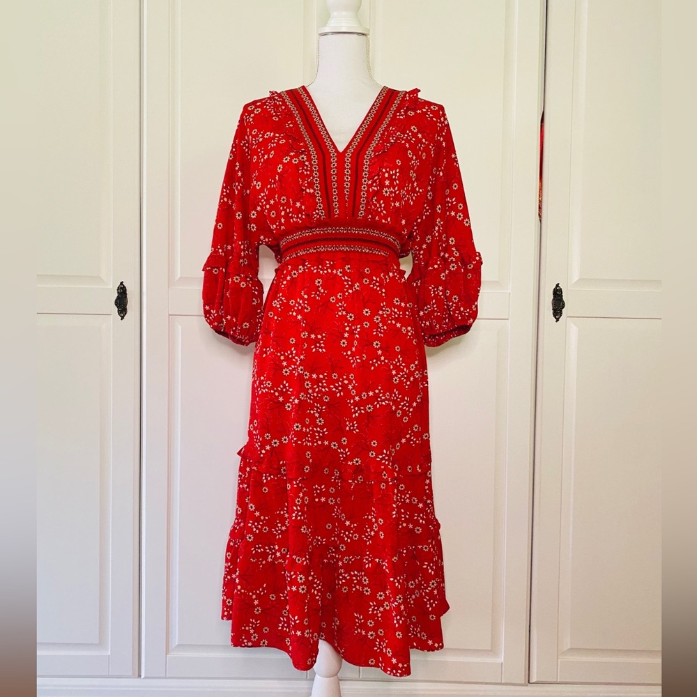 Max Studio Tiered Midi Dress